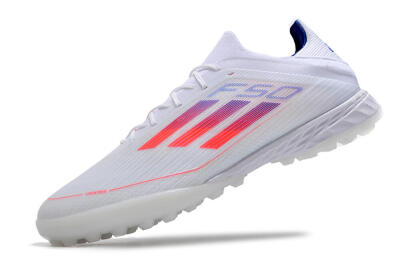 Men's Adidas F50 Adizero TF Artificial Turf Low-Tops Football Shoes - White/Red/Blue
