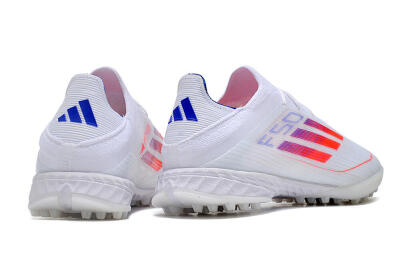 Men's Adidas F50 Adizero TF Artificial Turf Low-Tops Football Shoes - White/Red/Blue