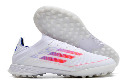 Men's Adidas F50 Adizero TF Artificial Turf Low-Tops Football Shoes - White/Red/Blue