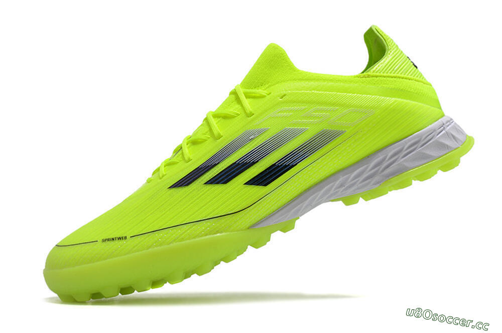 Men's Adidas F50 Adizero TF Artificial Turf Low-Tops Football Shoes - Yellow/Black 5