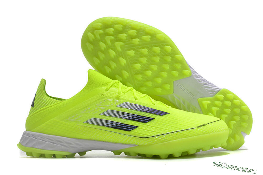 Men's Adidas F50 Adizero TF Artificial Turf Low-Tops Football Shoes - Yellow/Black 2