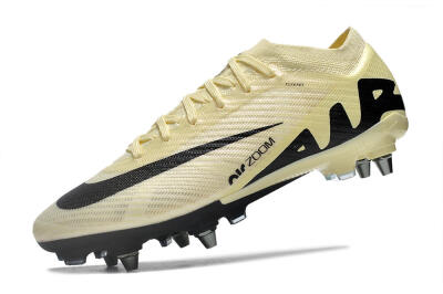 Men's Nike Air Zoom Mercurial Vapor 15 Elite SG Soft Ground Low-Tops Football Boots - Beige/Black