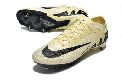 Men's Nike Air Zoom Mercurial Vapor 15 Elite SG Soft Ground Low-Tops Football Boots - Beige/Black