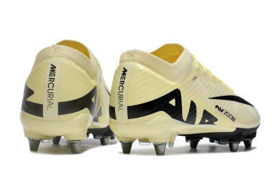 Men's Nike Air Zoom Mercurial Vapor 15 Elite SG Soft Ground Low-Tops Football Boots - Beige/Black