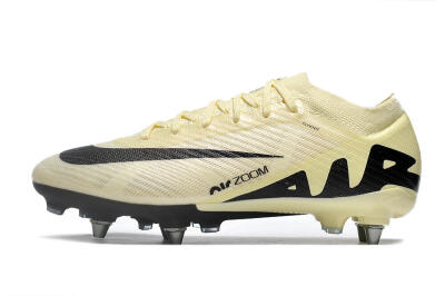 Men's Nike Air Zoom Mercurial Vapor 15 Elite SG Soft Ground Low-Tops Football Boots - Beige/Black