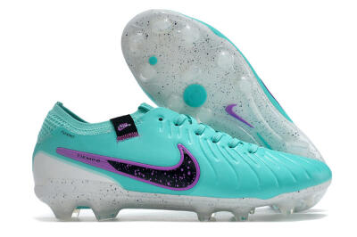 Men's Nike Tiempo Legend 10 Elite FG Firm Ground Low-Tops Football Boots - Blue/Black/Purple