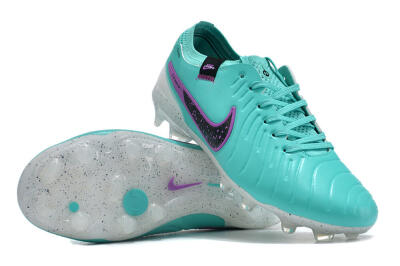 Men's Nike Tiempo Legend 10 Elite FG Firm Ground Low-Tops Football Boots - Blue/Black/Purple