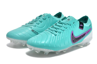 Men's Nike Tiempo Legend 10 Elite FG Firm Ground Low-Tops Football Boots - Blue/Black/Purple