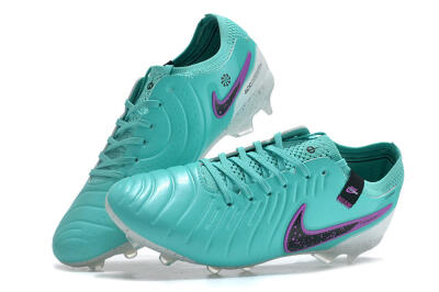 Men's Nike Tiempo Legend 10 Elite FG Firm Ground Low-Tops Football Boots - Blue/Black/Purple