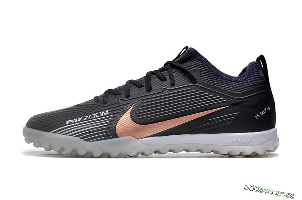 Unisex Nike Air Zoom Mercurial Vapor 15 Pro TF Artificial Turf Low-Tops Football Shoes - Black/Gold/White 0