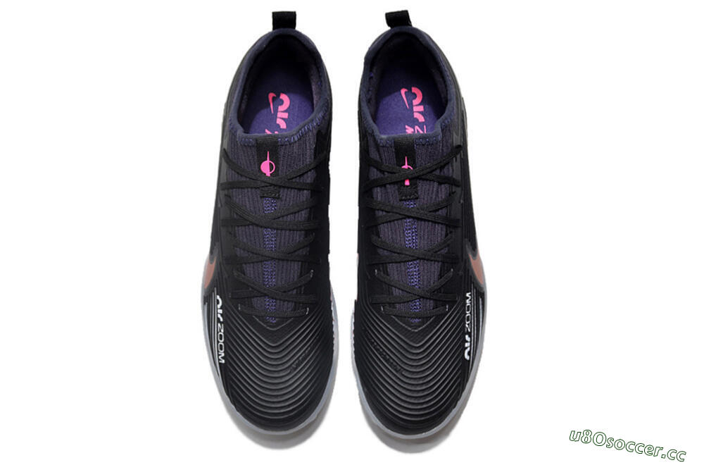 Unisex Nike Air Zoom Mercurial Vapor 15 Pro TF Artificial Turf Low-Tops Football Shoes - Black/Gold/White 4