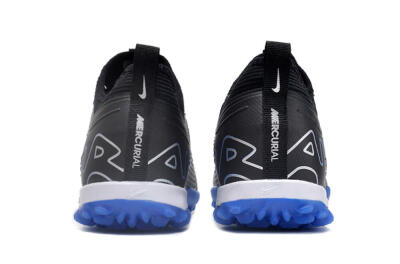 Unisex Nike Air Zoom Mercurial Vapor 15 Pro TF Artificial Turf Low-Tops Football Shoes - Black/White/Blue