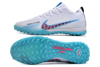 Unisex Nike Air Zoom Mercurial Vapor 15 Pro TF Artificial Turf Low-Tops Football Shoes - White/Blue/Pink