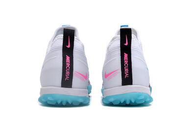 Unisex Nike Air Zoom Mercurial Vapor 15 Pro TF Artificial Turf Low-Tops Football Shoes - White/Blue/Pink