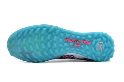 Unisex Nike Air Zoom Mercurial Vapor 15 Pro TF Artificial Turf Low-Tops Football Shoes - White/Blue/Pink