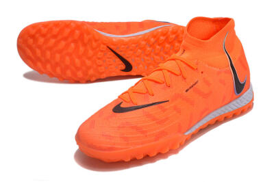 Men's Nike Phantom Luna Elite NU TF Artificial Turf High-Tops Football Shoes - Orange/Purple/Black