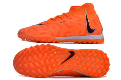 Men's Nike Phantom Luna Elite NU TF Artificial Turf High-Tops Football Shoes - Orange/Purple/Black
