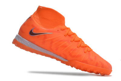 Men's Nike Phantom Luna Elite NU TF Artificial Turf High-Tops Football Shoes - Orange/Purple/Black