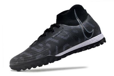 Men's Nike Phantom Luna Elite NU TF Artificial Turf High-Tops Football Shoes - Black/Grey/White