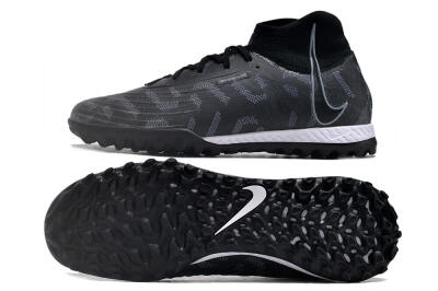 Men's Nike Phantom Luna Elite NU TF Artificial Turf High-Tops Football Shoes - Black/Grey/White