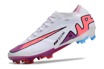 Men's Nike AIR Zoom Mercurial Vapor 15 Elite FG Firm Ground Low-Tops Football Boots - White/Blue/Orange