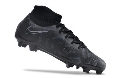 Men's Nike Phantom Luna Elite NU FG Firm Ground High-Tops Football Boots - Black/Grey