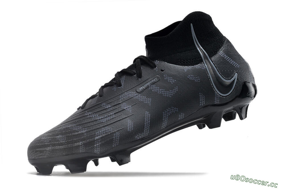 Men's Nike Phantom Luna Elite NU FG Firm Ground High-Tops Football Boots - Black/Grey 5