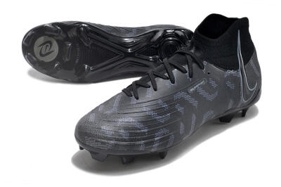 Men's Nike Phantom Luna Elite NU FG Firm Ground High-Tops Football Boots - Black/Grey