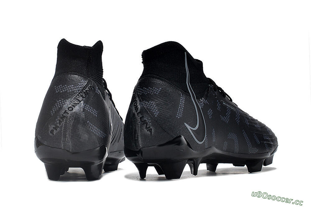 Men's Nike Phantom Luna Elite NU FG Firm Ground High-Tops Football Boots - Black/Grey 6