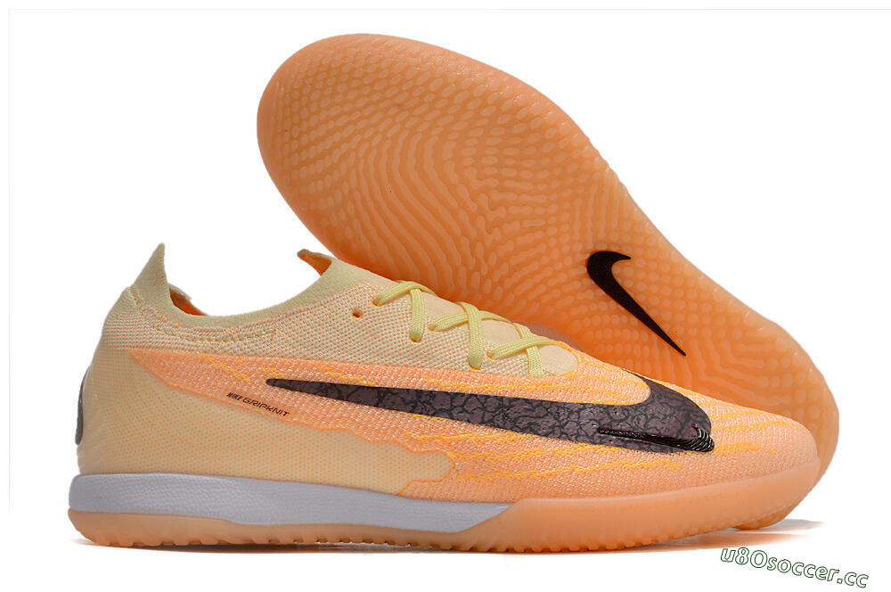 Men's Nike Phantom GX Elite IC Indoor & Futsal Low-Tops Football Shoes - Orange/Pink/Black 2