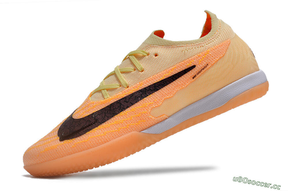 Men's Nike Phantom GX Elite IC Indoor & Futsal Low-Tops Football Shoes - Orange/Pink/Black 5