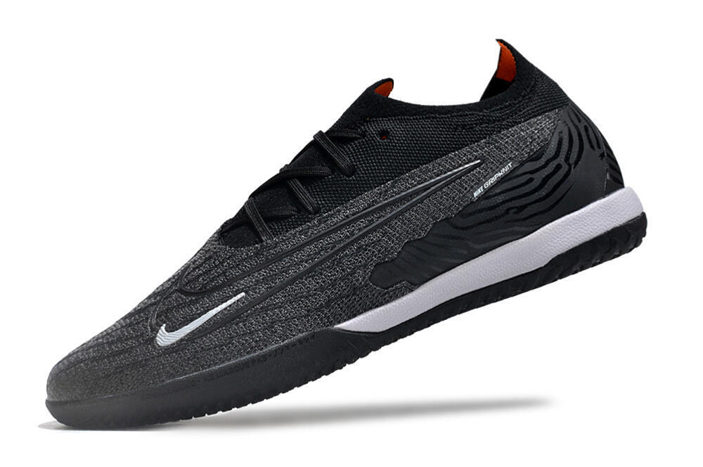 Men's Nike Phantom GX Elite IC Indoor & Futsal Low-Tops Football Shoes - Grey/Black/White 5