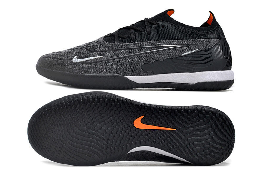 Men's Nike Phantom GX Elite IC Indoor & Futsal Low-Tops Football Shoes - Grey/Black/White 1