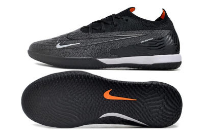 Men's Nike Phantom GX Elite IC Indoor & Futsal Low-Tops Football Shoes - Grey/Black/White