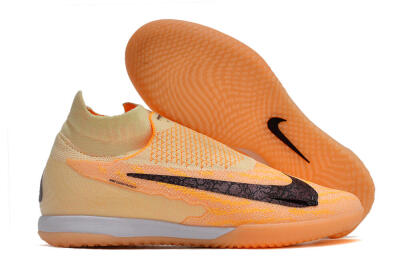 Men's Nike Phantom GX Elite DF Link IC Indoor & Futsal High-Tops Football Shoes - Orange/Pink/Black