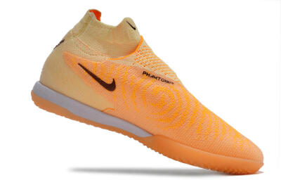 Men's Nike Phantom GX Elite DF Link IC Indoor & Futsal High-Tops Football Shoes - Orange/Pink/Black