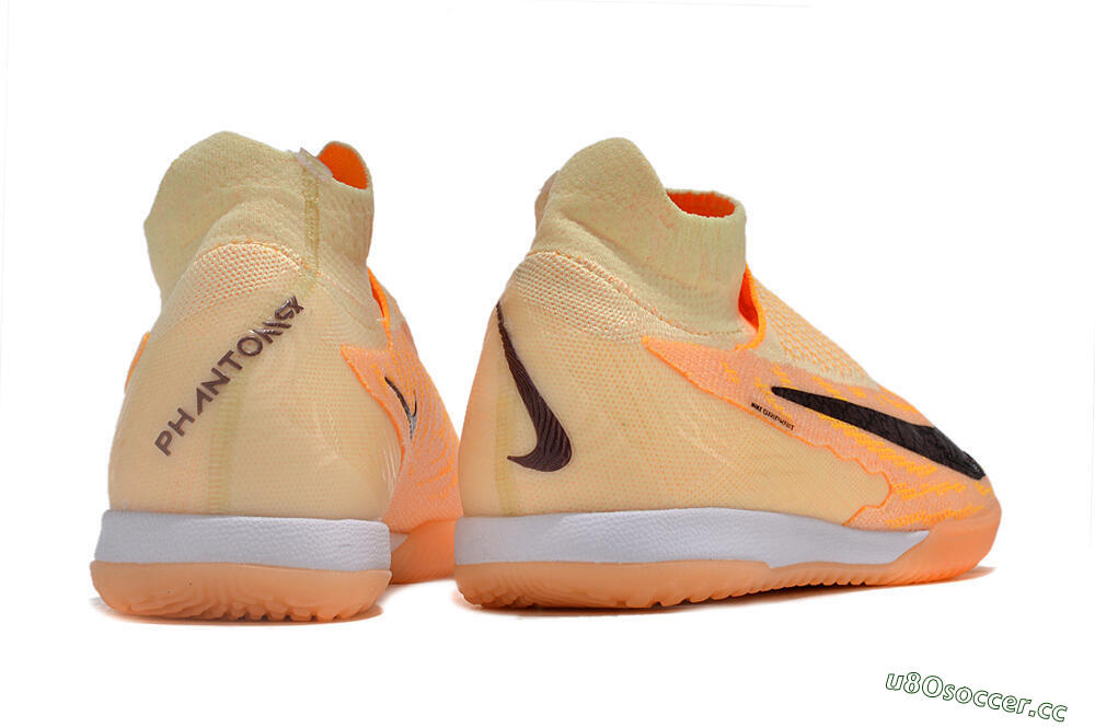 Men's Nike Phantom GX Elite DF Link IC Indoor & Futsal High-Tops Football Shoes - Orange/Pink/Black 6