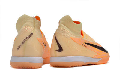 Men's Nike Phantom GX Elite DF Link IC Indoor & Futsal High-Tops Football Shoes - Orange/Pink/Black