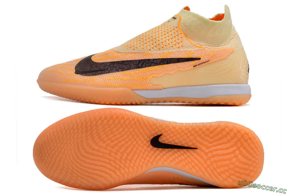 Men's Nike Phantom GX Elite DF Link IC Indoor & Futsal High-Tops Football Shoes - Orange/Pink/Black 1