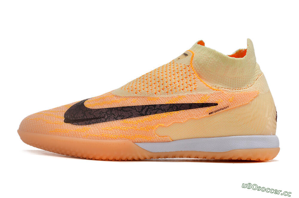 Men's Nike Phantom GX Elite DF Link IC Indoor & Futsal High-Tops Football Shoes - Orange/Pink/Black 0