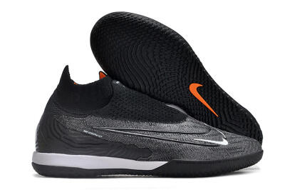 Men's Nike Phantom GX Elite DF Link IC Indoor & Futsal High-Tops Football Shoes - Grey/Black/White