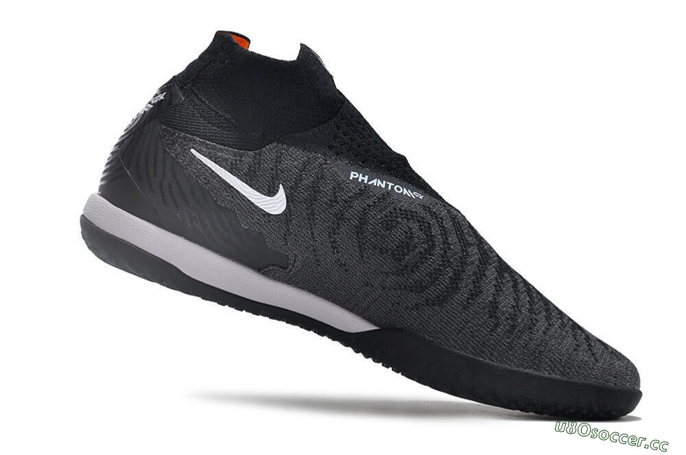 Men's Nike Phantom GX Elite DF Link IC Indoor & Futsal High-Tops Football Shoes - Grey/Black/White 4