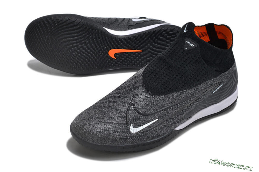 Men's Nike Phantom GX Elite DF Link IC Indoor & Futsal High-Tops Football Shoes - Grey/Black/White 3