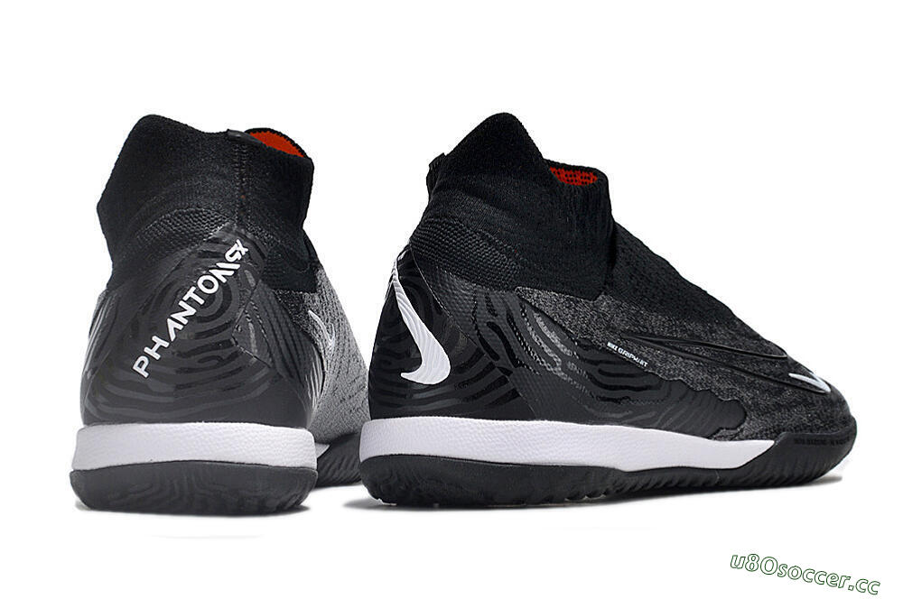 Men's Nike Phantom GX Elite DF Link IC Indoor & Futsal High-Tops Football Shoes - Grey/Black/White 6