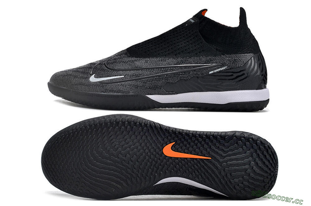 Men's Nike Phantom GX Elite DF Link IC Indoor & Futsal High-Tops Football Shoes - Grey/Black/White 1