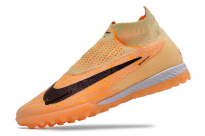 Men's Nike Phantom GX Elite DF Link TF Artificial Turf High-Tops Football Shoes - Orange/Pink/Black