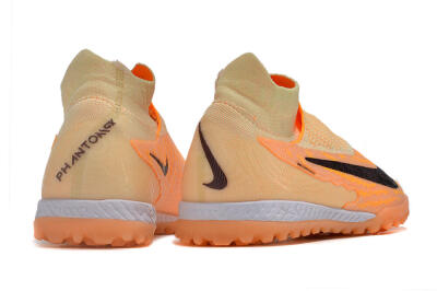 Men's Nike Phantom GX Elite DF Link TF Artificial Turf High-Tops Football Shoes - Orange/Pink/Black