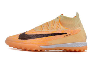 Men's Nike Phantom GX Elite DF Link TF Artificial Turf High-Tops Football Shoes - Orange/Pink/Black