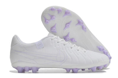 Men's Nike Tiempo Legend X Academy AG Artificial Grass Low-Tops Football Boots - White/Purple