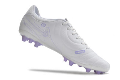 Men's Nike Tiempo Legend X Academy AG Artificial Grass Low-Tops Football Boots - White/Purple